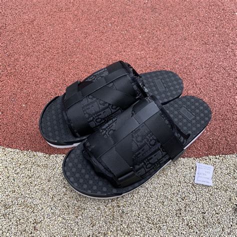 black dior alpha slides